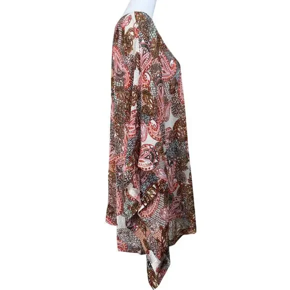 Lane Bryant Women's Top Blouse Wide Sleeves Floral Sheer Plus Sz 22/24 - Picture 4 of 12